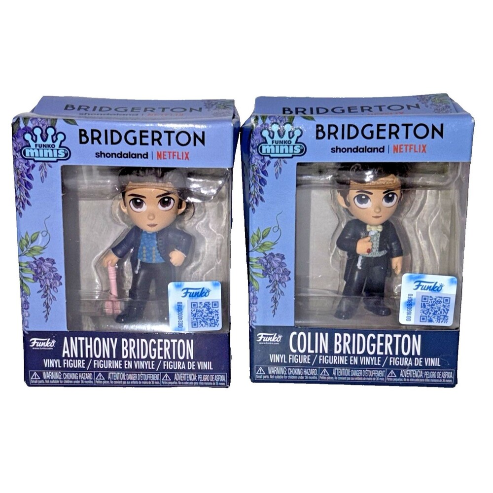 NEW Funko Minis Bridgerton Anthony & Colin Bridgerton Vinyl Figure Lot Netflix